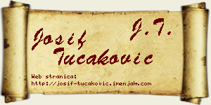 Josif Tucaković vizit kartica